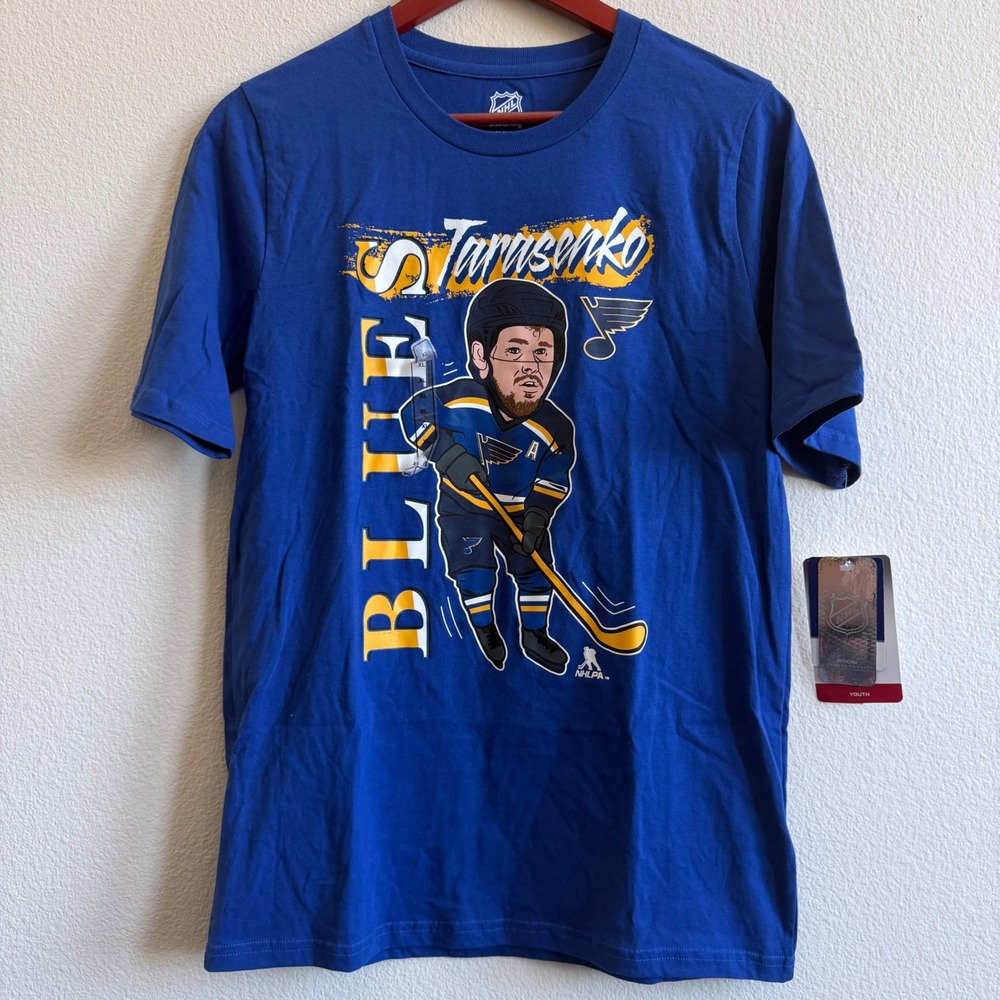 NHL St. Louis Blues Vladimir Tarasenko Youth XL Blue Graphic T-Shirt NWT